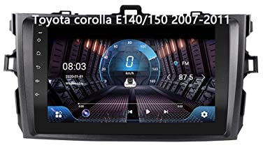 Android 10 9 Pollici 2 DIN Autoradio Adatto Bluetooth Car GPS Stereo per Toyota Corolla E140/150 2007-2011 Collega e USA 9'' Ricevitore Video Bluetooth con 4G WiFi SWC DSP USB Carplay (Color : 4G+WIF