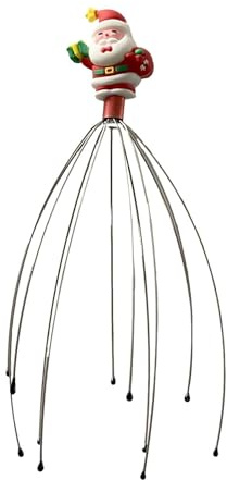 Grattacapelli per il cuoio capelluto - Artiglio flessibile per massaggio alla testa di Natale, grattacapelli per Natale, strumento portatile per massaggiare la testa con frusta, massaggio del cuoio