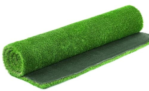 Artificial Grass Kunstrasen Für Balkon Garten Terrasse Grün Rasenmatte Länge 100cm - 1000cm Balkonbelag Wetterfest UV-beständiger Pflegeleichter Rasenteppich Grasteppich(Höhe: 30mm,100x100cm)