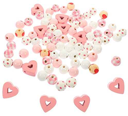 TOKIDNY 190stücke Herz Holzperlen Für Valentinstag Schmuck Basteln Und Dekoration Vielseitige Holzperlen Zum Auffädeln Für Kreative Projekte Und