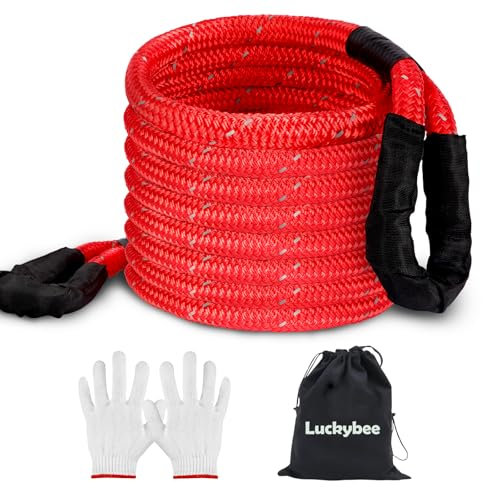 6M Abschleppseil Pkw - Abschleppgurt LKW,Kinetisches Abschleppseil, Tragfähigkeit 33000 LBS für LKW Jeep ATV UTV Traktor Straßenrettung