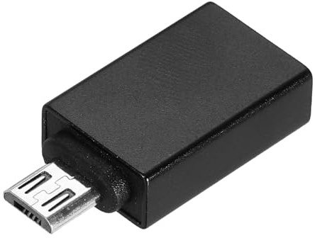 sourcing map USB to Micro USB Adapter Female to Male Converter for Phone Laptop Car Black