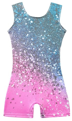 ALISISTER Gymnastics Leotards for Girls Kids Outfits Sparkly Diamond Clothes Ballet Unitard One Piece 5-6 Years