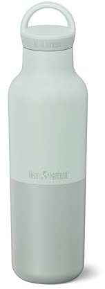 Klean Kanteen Rise klassische Isolierflasche aus Edelstahl, mit Bogenschlaufenverschluss, in der Farbe Barely Blue, Fassungsvermögen: 590 ml, 1011490