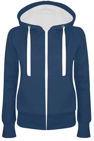 Cocila Giacca Autunnale da Donna Felpa con Tasca Oversize Abbigliamento Casual Coulisse Sportiva Cerniera Tinta Unita Tops A Maniche Lunghe Cappuccio Grande Coperta Felpa Zip Cotone Sherpa Donna