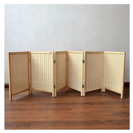 Paravento pieghevole rimovibile in bambù, 7 pannelli (100 x 40 cm), ideale per camera da letto, ufficio, dormitorio, privacy e separazione degli spazi