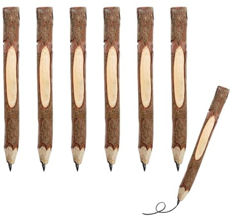 UIEXAY 6 Piezas Ramitas Lapices Madera Lápices Madera De Grafito 13 Cm Lápiz De Madera Lápices De Tronco Para Niños, Profesores, Suministros Escolares, Regalo De Papelería, Lápices Idea