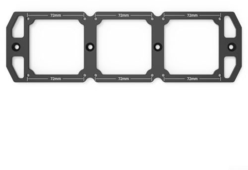 URPIZY 86 Typ Drahtbox Schablone Für Schalter Steckdose Öffnungen Holzbrett Schlitzung - 5,7Mm Aluminium Legierung Template Mit 4 Positionierungslöcher Schwarz(72x72mm)