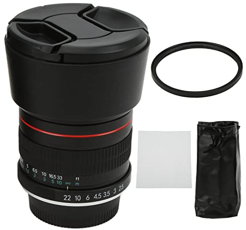 Obiettivo a focale fisso F1.8 da 85 mm, grande, formato completo, messa a fuoco manuale, supporto AI per alta qualità, tecnologia multi rivestimento, ideale per ritratti