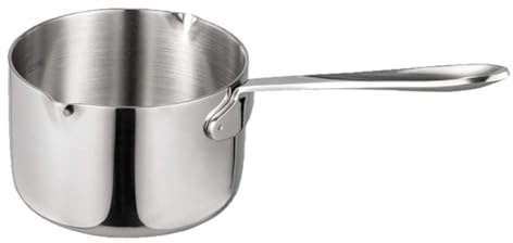 TOPPERFUN Cacerola de Leche de Acero Inoxidable Mango Extendido Diseño Antigoteo Olla Multifunción para Cocinar y Preparar Leche