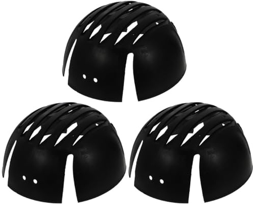 Healvian 3pcs Universal Black Bump Cap Inserts for Industrial Safety Helmets and Baseball Hats, Hard Hat Liners Compatible Worksites and Protective Headwear