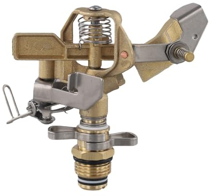 BlissfulAbode Spruzzatore a impulsi, strumento di irrigazione rotante, per la cura del prato, per il giardinaggio domestico, resistente all'usura, in rame, versatile