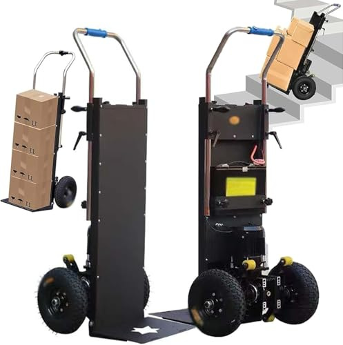 Carrello Elevatore Scale Elettrico 400 kg capacità di Carico Carrello Sacco Montascale Elettrico 1200 W 1500w Brushless Batteria Rimovibile Motore Scale su E Giù, 1200w