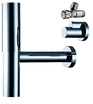 hansgrohe Siphon Set Flowstar (Siphon für Waschbecken mit Abdeckung für Eckventil) chrom