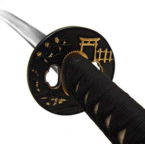 DerShogun Katana Samuraischwert gefalteter Damaszener Stahl