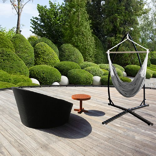 casa.pro Hängesesselgestell Hängestuhl Gestell Hängesessel Hängesitz Ständer Schwarz Universell