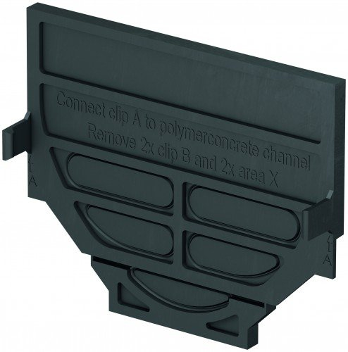 ACO Self Kombistirnwand - für Verschluss der Rinne - stabiler Kunststoff - einfache Montage