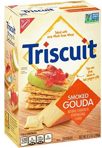 Triscuit Lot de 2 craquelins à gouda fumés 20 g