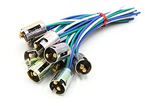 sourcing map Portalámparas Bay15S 10 Piezas Para Señalización Precableado | Resistente Al Calor, Alta Eficiencia, Fácil Instalación, No Requiere Mecánico, Bombilla No Incluida, Compatible Con Bay15D