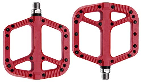 WANGLXFC Langlebig Fahrrad Pedal Nylon, Bike Pedale Radfahren, Straße Mountain MTB/BMX Pedale mit Abgedichtetes Lager, Anti Rutschpedal Komfortabel, Pink