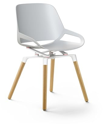 aeris Numo moderner Esszimmerstuhl – Schwingstuhl mit edlen Holzbeinen aus Eiche – Exklusiver Designstuhl – ergonomischer Stuhl für einen gesunden Rücken