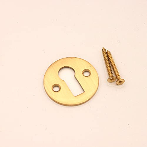 Viktorianisches Standard-Profil, offenes Schlüsselloch, Türschloss-Abdeckung, Rosette, Sicherheits-Schlüsselloch-Abdeckung in verschiedenen Ausführungen (Satin-Messing)