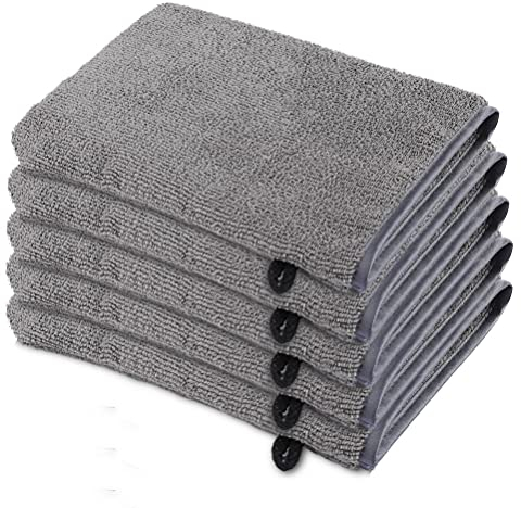 Microfibre Body Wash Mitts, 5PCS Flannel Face Mitt Makeup Remover Mitt for Face Body Bath SPA (5.91 * 8.27 inches)