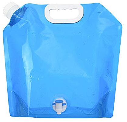 LYEAA 5L/10L/15L/20L Outdoor Faltbarer Wasserbeutel Behälter, Kunststoff Auto Wasserträger Trinkwasserbehälter for Innen/Outdoor, Auto Wasseraufbewahrung Tasche mit Zapfen for Sport Camping Wandern