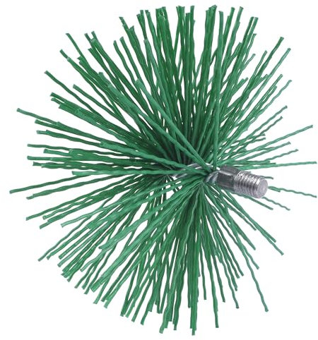 BAUSTER® Balai de cheminée 125 mm en plastique - Brosse à suie - Nettoyeur de cheminée - Cheminée en brique - Différentes tailles - Accessoires de poêle à bois et cuisinières à charbon