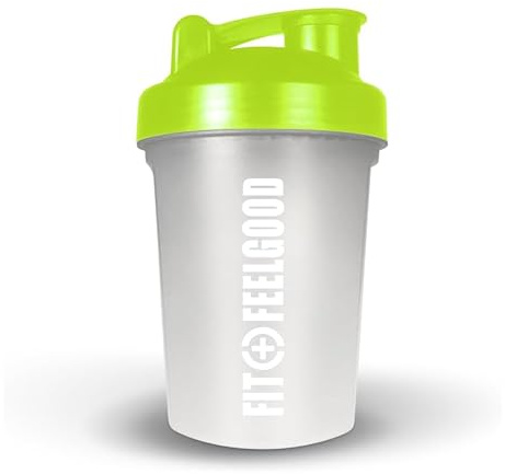 Layenberger Fit&Feelgood Shaker, Gym Shaker 400 ml Lemon | Mit herausnehmbarem Sieb, spülmaschinenfest, Made in Germany