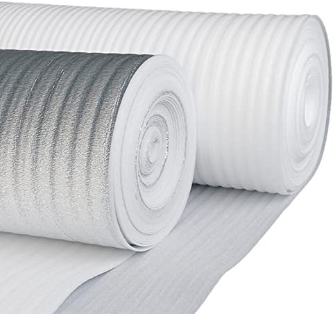 HARICSET Base Aislante Suelo Laminado Espuma de Polietileno 2 mm de Espesor Alta Densidad Recubierta con Película PE con Función de Barrera de Vapor para Suelos Laminados y Parqué(Size:1 * 40m)