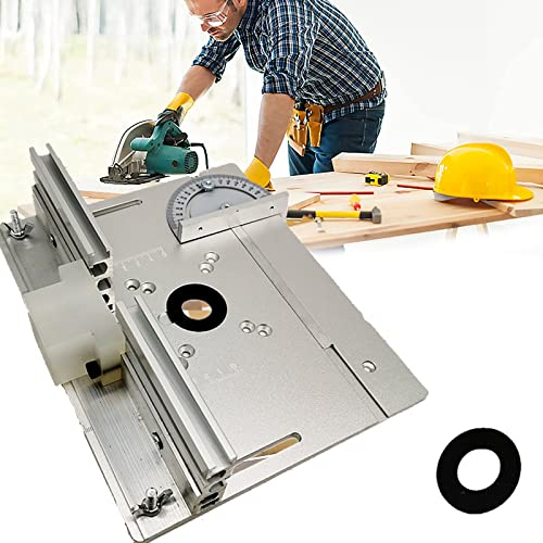 Set 3 Inserti Per Router, Tavolo Lega Alluminio Flip Board Macchina Taglio Incisione Strumento Ausiliario Con Mitre Gauge Tavolo Sega Per Lavorazione Legno Banchi Accessori Argento
