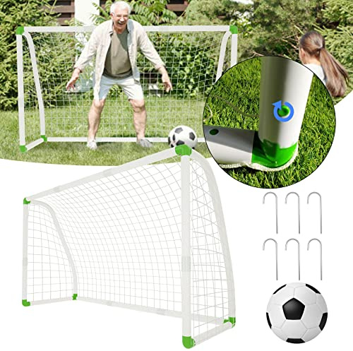 LARS360 Porta da calcio in PVC, per giardino e bambini, idea regalo per bambini, rimbalzo per calcio (1,8 m x 1,2 m)
