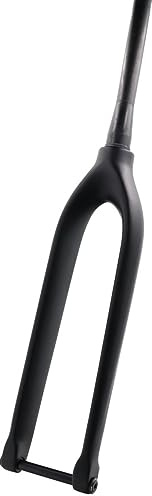 LHHL 27.5/29'' Zoll MTB Kohlefaser Starrgabel Scheibenbremse Mountainbike Vorderradgabel Steckachse 15x100mm Fahrradgabel 1-1/8'' Gewindeloses Verjüngtes Rohr (Color : Black, Size : 29)