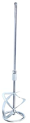 Tige D’agitation Mécanique Spirale 580x120mm pour Mélange | Acier au Carbone Élevé Argenté, Usage Chimique et Ciment, pour Canette et Seau