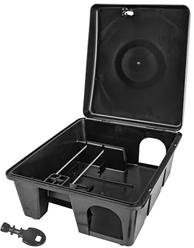 1x Köderstation Ratten Mäuse Köderbox Garten Mausfalle Rattenköderbox Box Rattenfalle Rattenköderstation Kinder- Haustiersicher Mäusebox Koederbox Gift Petigi