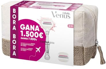 Gillette Venus Comfortglide Sugarberry Damenrasierer, 1 Griff + 2 Nachfüllungen, 5 Klingen, Bora Bora-Set