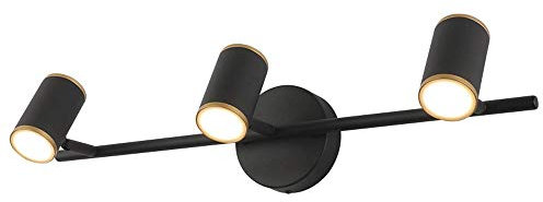 Lampe miroir salle bain, lampe miroir LED moderne 9 W, luminaire à 3 têtes, éclairage d'armoire miroir bain intérieur pour toilettes, coiffeuse, dressing