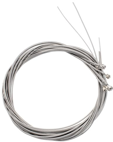Piutouyar Juego de cuerdas de bajo de 5 cuerdas, cuerdas de bajo de acero inoxidable, bajo eléctrico de precisión, 5 cuerdas de repuesto para instrumentos de bajo