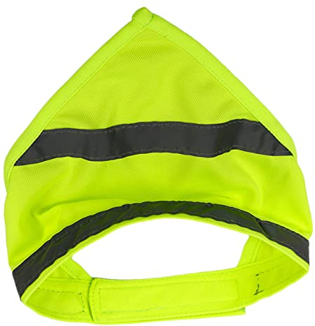 CIYODO Reflektierendes Hundebandana Gelb Mit Klettband Fluoreszierendes Waschbares Dreieckstuch Für Sichere Nachtspaziergänge Hohe Sichtbarkeit Langlebiges Polyester-zubehör Für Welpen Un