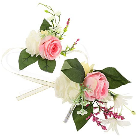 Alipis 1satz Blumenarmband Set Für Hochzeiten Teiliges Fake Flower Corsage Und Boutonniere Set Für Braut Und Bräutigam Hochzeitsdekoration Für Besondere Anlässe
