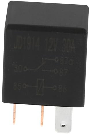 BUGUUYO Auto Relais 12v 30a 5-polig Kunststoff Kupfer Universalrelais Für Kfz Mit Stoßfestigkeit Und Vibrationsdämpfung