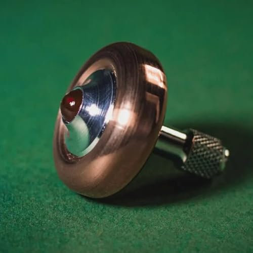 Lambda 2-teilige Präzisionskreisel von Prometheus Lights – Aluminium/Kupfer mit Rubin-Kontaktpunkt, Erwachsenen-Sammelstück, Schreibtisch, Fidget-Kinetisches Spielzeug, 14+