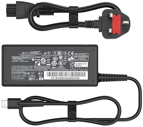 vencoss 65W 45W USB C Laptop Charger Compatible With HP EliteBook X360 840-G5 830-G8 840-G6 Chromebook 14 X360 ProBook 430 440 445 G5 G6 G8,Envy X360 13 15 Spectre X360 Elite X2 AC Power Adapter