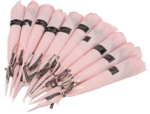 KIMISS Fleur Artificielle de Savon Rose, 10pcs Détails Exquis Fleur Réaliste, L Fleurs pour Le café à Domicile Café de Vacances de Vacances