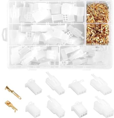 Set di connettori per cavi 2 3 4 6 poli per auto, 380 pezzi, connettori piatti da 2,8 mm, pitch maschio, femmina, involucro di crimpatura per moto, auto, barche