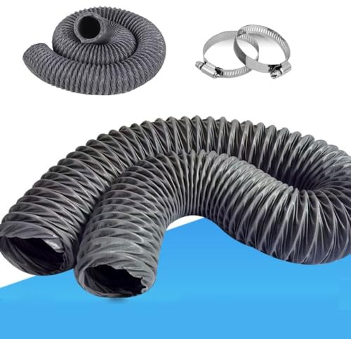 IMUNKT 200 300 400 500 600mm Gebläse Abluftschlauch Warmluftschlauch, 10m Flexibel Nylon Lüftungsschlauch, Lüfterkanal Für Auto/Fabriken/Küchen/Badezimmer(L-10m(32.8ft),50mm(2))