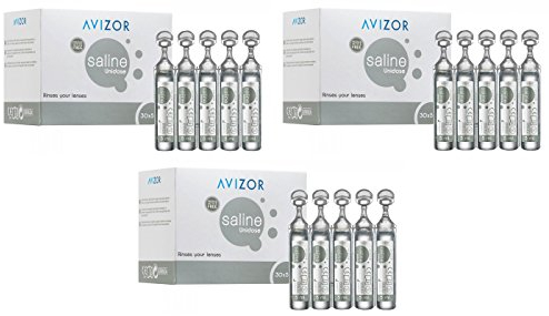 Avizor - Solución salina unidosis, 3 unidades, 30 x 5 ml