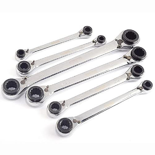 1 clé à cliquet réversible 4 en 1, 8 x 9-10 x 11 mm, clé à cliquet double tête pour réparation de voiture ou vélo
