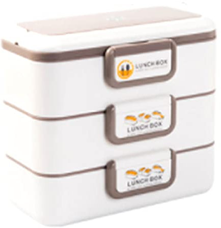 Fiambrera Apilable Portátil Reutilizable, Contenedores De Compartimentos 3 En 1, Caja Bento De 1290 ML, Gran Capacidad Y a Prueba De Fugas, Para Picnics En La Oficina De La Escuela Al Aire Libre